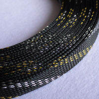 14mm Tight Braided PET Expandable Sleeving ปลอกสายรัดปลอกสายเคเบิลสำหรับปลอกหุ้มที่ขยายได้ PET ถักแน่น ยาว 5เมตร