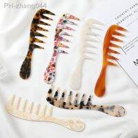 4mm Anti-static Sharp Tooth Round Comb For Women ​acetic Marble Portable Acetate Plate Hair Brush Comb