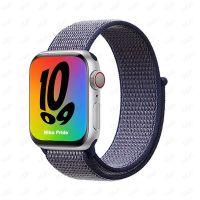 สายห่วงไนลอนสำหรับสายคาด Apple Watch รุ่น Ultra 8 Se 7 6 5 5 3,สายรัดสายรัดข้อมือเล่นกีฬาสำหรับ IWatch ขนาด44มม. 40มม. 45มม. 41มม. 38มม. 42มม. 49 44 45มม.