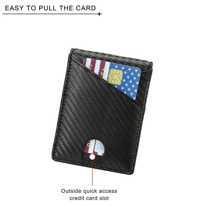 layor-wallet-rfid-คาร์บอนไฟเบอร์หนังผู้ชายกระเป๋าสตางค์กระเป๋าเงินบางผู้ถือบัตรกระเป๋าสตางค์สั้นชายกระเป๋าขนาดเล็กสีดำ-walet-p-orte-c-arte