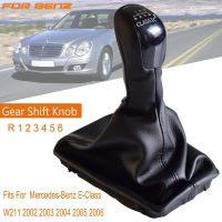 ฝาครอบมือจับปากกาสำหรับ Mercedes Benz E Class W211 2002-2009หัวเกียร์ธรรมดาลูกบิดปลอกหุ้ม