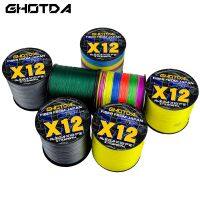 Ghotda 12 Strands Braided Fishing Line 1000M500M300M100M Multicolor PE Multifilament Carp Sea Wire Fly Fishing Line for Fishing Fishing Lines