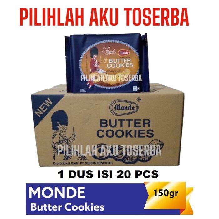 Biskuit Monde BUTTER COOKIES 150 gr ( HARGA 1 DUS isi 20 Pcs