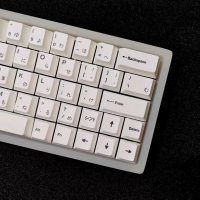 137-key Japanese Keycaps Minimalist White Theme Keycaps PBT Sublimation Cherry Profile DYE-Sub Mechanical Keyboard Keycaps6468