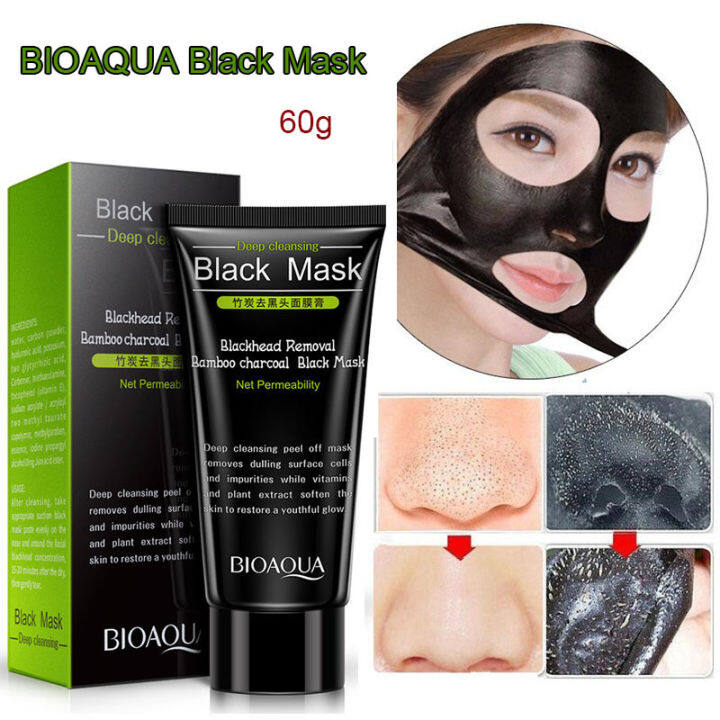 BIOAQUA Black Mask Activated Carbon Charcoal Blackhead Removal Peel Off
