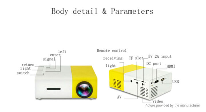 จัดส่งที่รวดเร็ว-เครื่องฉาย-สมาร์ทโปรเจคเตอร์-โปรเจคเตอร์ขนาดเล็ก-yg300-มินิโปรเจคเตอร์-mini-1080-hd-home-leisure-เครื่องฉาย-home-โปรเจคเตอร์-hdmi-usb-multimedia-projector