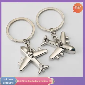 3D New Metel Airplane Keychain Aircraft Airplane Model Keyrings Car  Keychain Cool Boy Men's Gift Jewelry