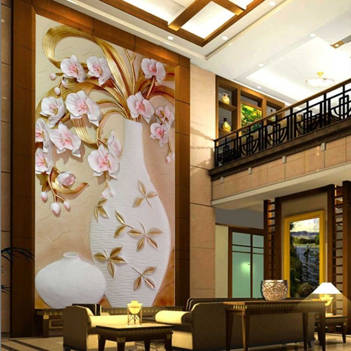 hot-custom-mural-wall-paper-3d-embossed-flower-vase-entrance-corridor-photo-modern-designs-home-decor-wallpapers-for-living-room