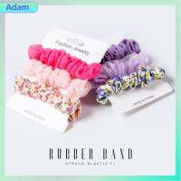 ADAM 3pcs แฟชั่นสำหรับผู้หญิง ผ้าชีฟองเส้นด้าย scrunchies ที่มัดผม อีลาสติก เชือกมัดผม ฤดูร้อนฤดูร้อนฤดูร้อน หางม้าหางม้า ยางรัดผม สำหรับผู้หญิง