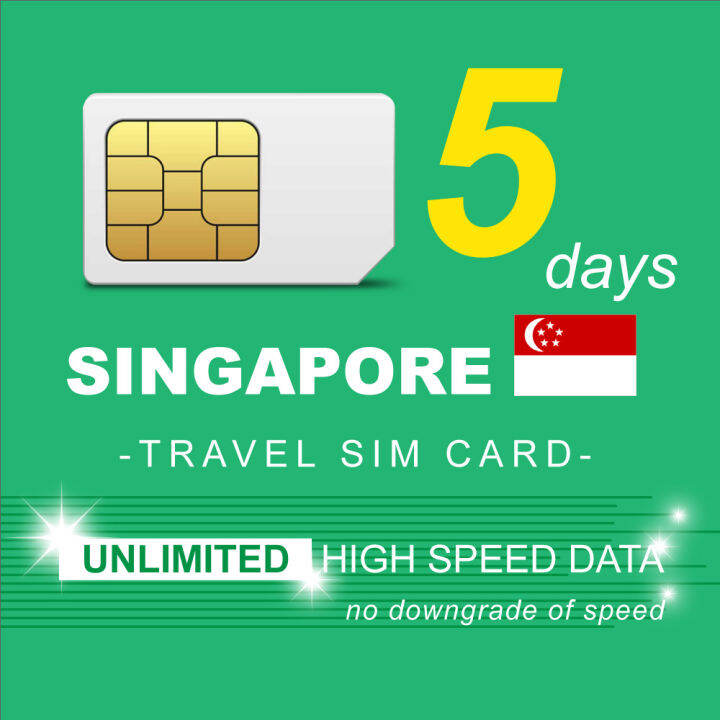 SINGAPORE Travel Sim Card 5 Days【UNLIMITED/day】 Lazada PH