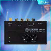 Shiwaki เครื่องขยายสัญญาณจานเสียง Phono Preamp DC 12V สำหรับลำโพงคอมพิวเตอร์เครื่องขยายเสียง