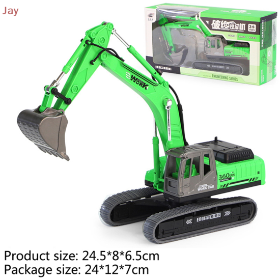 Jay quán tính máy xúc mô hình kỹ thuật xe trẻ em đồ chơi quà tặng - ảnh sản phẩm 3