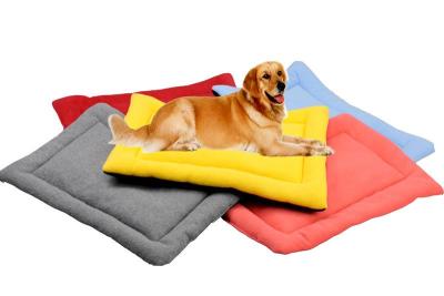 [pets baby] Cotton Pet CushionSoft Dog Bed Mat Warm Dog Blanket Solid Fleece Lounger Bed For Small Medium Large Dogs Pet Products