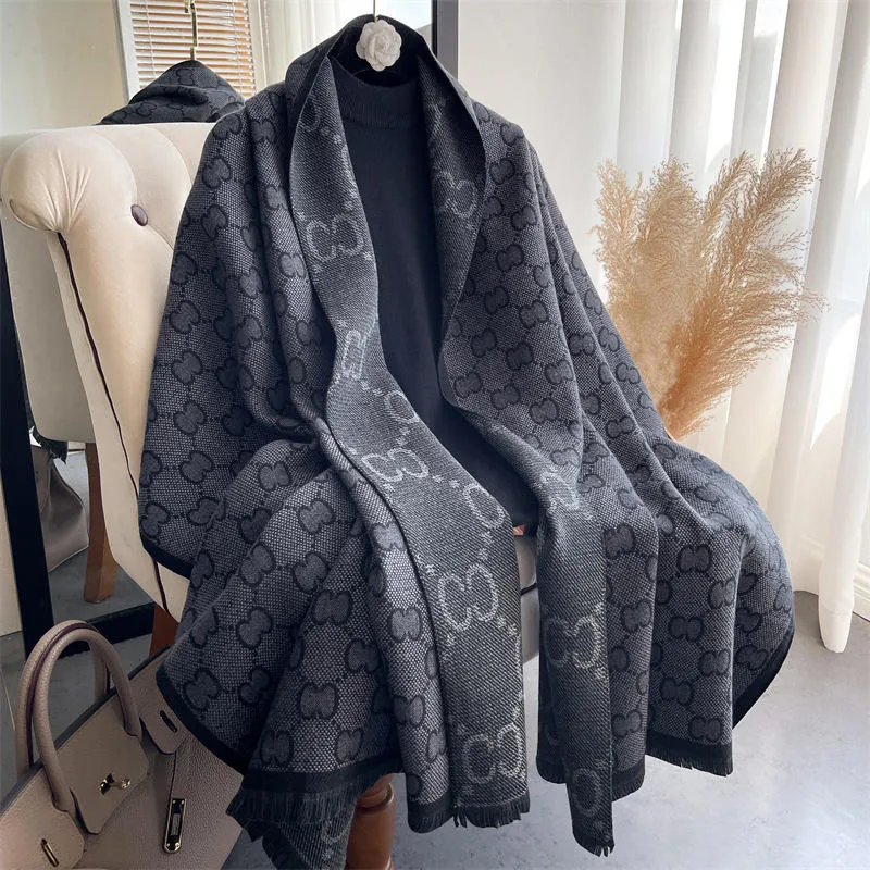 Luxury double-sided letter scarf Fashion Scarf Women Thick