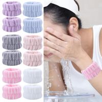 ❇ 2/4pcs Fleece Wash Face Wristband Soft Sweat Absorbent Towel Wristbands Women Girls Yoga Running Sport Wrist Sweatband