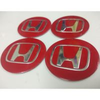 Auto parts 4pc sx45mm Honda Logo (Red) Wheel Center Rim Cap Car Emblem Sticker hrv civic