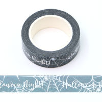 NEW 10pcsLot Decorative Silver Foil Spider web Halloween night Washi Tapes Bullet Journal Adhesive Masking Tape Cute Stationery