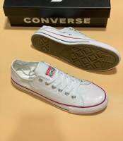 Converse All Star รองเท้าผ้าใบคอนเวอร์ส รุ่นคลาสสิคในตำนาน สีขาว สุดฮิต ถ่ายจากสินค้าจริง