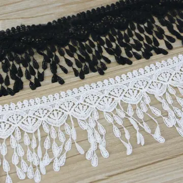 5Meter/roll) White Cotton Embroidered Lace Net Ribbons Fabric Trim DIY  Sewing Handmade Craft Materials