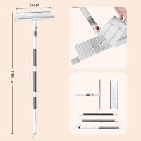 Joybos ไมโครไฟเบอร์มีดขูดกระจกแปรงแก้วปัดน้ำฝนอเนกประสงค์พร้อมน้ำยาทำความสะอาดหน้าต่างเครื่องขูดซิลิโคนไม้ถูพื้นใช้ในบ้าน