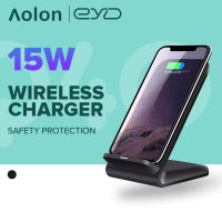 Aolon x EYD 15W Qi Wireless Charger ที่ชาร์จไร้สาย LED USB C Fast Charging ที่วางขาตั้ง Q740 สำหรับ iPhoone 13 12 11 Pro Max Xs 8 Samsunng S21 S20 S10 Xiaoomi LG สำหรับการเดินทาง