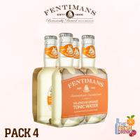 (Pack 4) Fentimans Valencian Orange Tonic Water เฟนติแมนส์ วาเลนเซียน ออเร้นจ์ โทนิค วอเตอร์ 200 ml