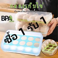 【ซื้อ 1 รับ 1】กล่องเก็บไข่ 15 ห้องครัวตู้เย็นช่องกล่องไข่กล่องเก็บอาหารพลาสติกแบบพกพากล่องเก็บอาหาร กล่องครัวตู้เย็นไข่ถาดไข่ใสกล่อง Ellppyce