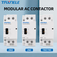 ราง DIN คอนแทค32A 2P 1NO1NC 63A 2NO 2NC ด้วยตนเองในครัวเรือน AC220V คอนแทคเตอร์โมดูลาร์ควบคุมด้วยตนเอง230V