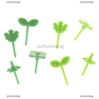 yizhuoliang 8ชิ้นผลไม้ vork tandenstoker bladeren salade มินิเค้กขนาดเล็กของ vork สำหรับเด็ก