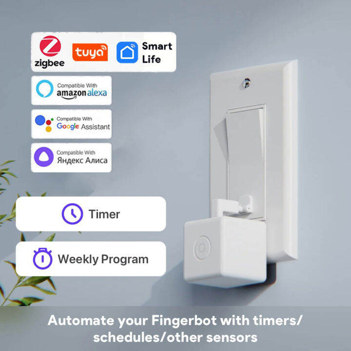 Tuya Zigbee Smart Fingerbot Plus ปุ่มสวิทช์ Pusher Touch Arms Fingerbot ...