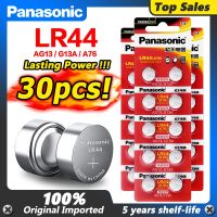 【sought-after】 Panasonic 30Pcs 1.5V เซลล์ปุ่ม Lr44แบตเตอรี่ลิเธียม A76 AG13 G13A LR44 LR1154 357A SR44 100% Original