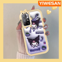 เคส Chenyyka สำหรับ Xiaomi Poco M4 Pro 5G Redmi Note 11 5G Note 11T 5G Note 11T 5G Note 11S 5G เคสการ์ตูนน่ารัก Kuromi Bunny ดีไซน์ใหม่สีสันสดใสเลนส์กล้องถ่ายรูปป้องกันเคสมือถือกันกระแทกและหล่นเคสป้องกันรอยขีดข่วน