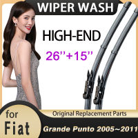 สำหรับ Fiat Grande Punto 2005 ~ 2011 2006ด้านหน้ากระจกปัดน้ำฝนกระจกรถยนต์ใบปัดน้ำฝนอุปกรณ์เสริมในรถยนต์2007 2008 2009 2010