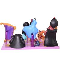 Anime Aladdin Lamp Jasmine Princess Evil Monkey Tiger Parrot Jafar Doll Action Figure PVC Model Collect Toy For Kids Gift