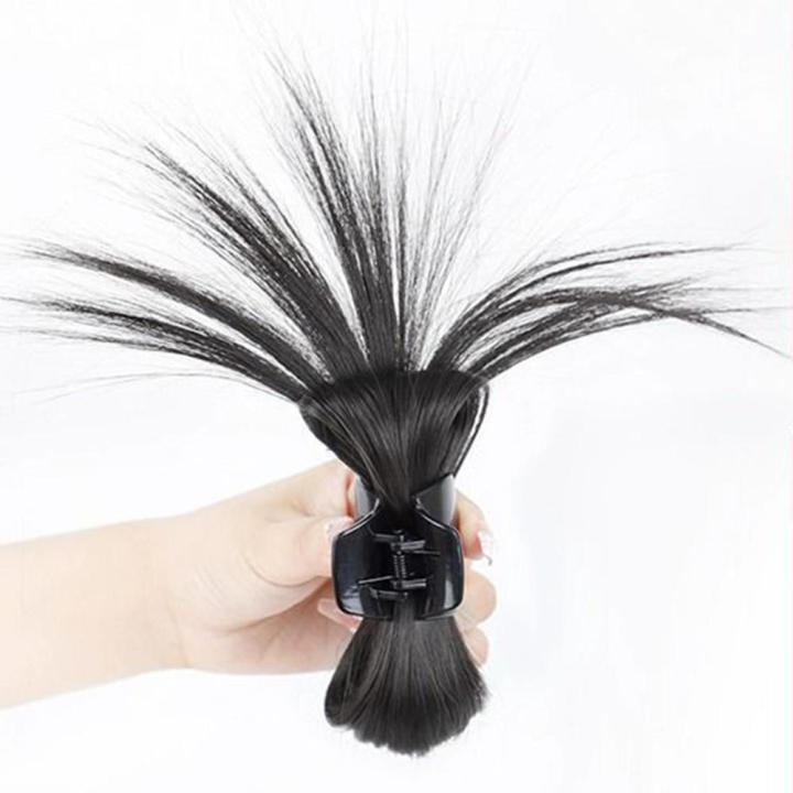 plastic-hair-claw-hair-clip-lazy-meatball-head-feather-shuttlecock-head-women-hair-claw-half-tie-hair-claw