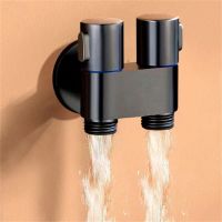 【YF】 Three-way Filling Angle Valve Wall Mount 1-in-2-out dual control valve Water Cleaning Sprayer for Bathroom Toilet Accessories