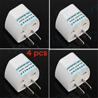 คุณภาพดี  Universal Prong Plug to 2 Flat Prong US Standard Plug Travel Power Adapter,White 4 Pcs มีการรัประกันคุณภาพ  ฮาร์ดแวร์คอมพิวเตอร์