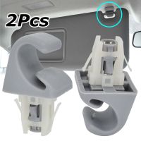 2Pcs Gray Car Sun Visor Hook Holder Clip Bracket Hanger For Toyota Camry Corolla Highlander RAV4 Prius Solara Auto Replacement