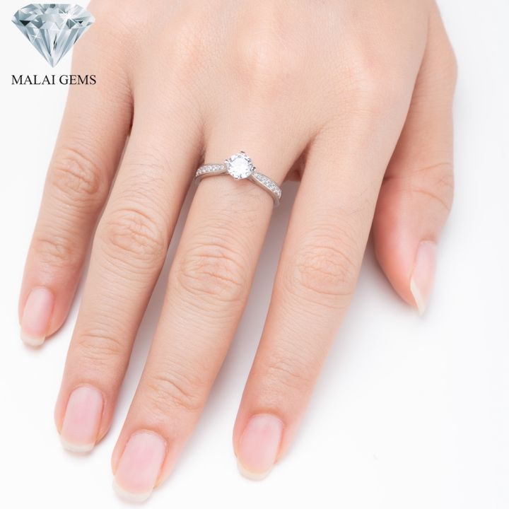 malai-gems-แหวนเพชร-แหวนเพชร-1-เม็ด-เรียบหรู-แหวนแต่งงาน-เงินแท้-925-เคลือบทองคำขาว-ประดับเพชรสวิส-cz-รุ่น221-r17232a-แถมกล่อง-แหวนเงินแท้-แหวนเงิน-แหวน