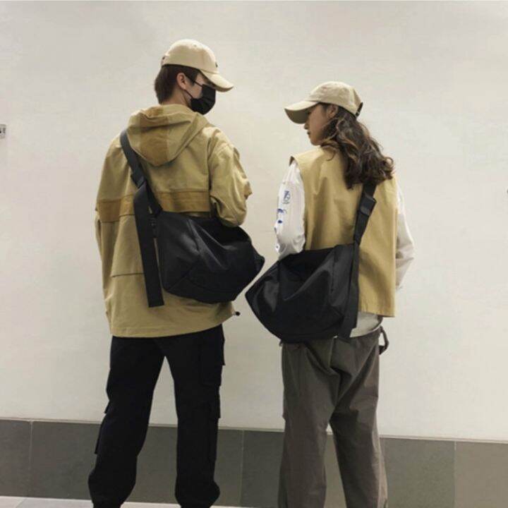 Korean Nylon Shoulder Bag Waterproog Big Capacity Hobo Bag Lazada.co.th
