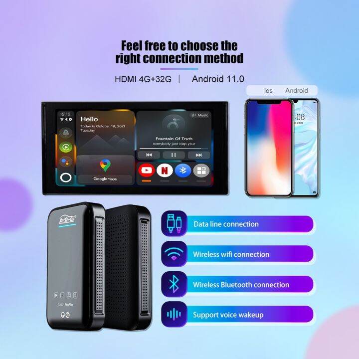 MMB Plus 11 Carplay Ai Box Wireless Carplay Auto Dongle HDMI TV