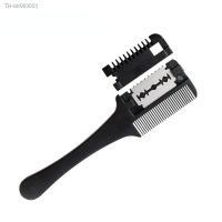 ☁♝✎ Colorful Hair Cutting Comb Hair Styling Brushes with Razor Blades Hair Cutting Thinning Trimmin Styling Tool Barber Accessories