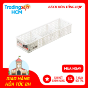 Khay đựng vật dụng chia ngăn dạng lưới màu trắng INOMATA NỘI ĐỊA NHẬT BẢN