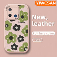 YIWESAN เคส M5s สำหรับ Xiaomi Redmi 12C,C55 POCO ลายดอกไม้น่ารักดีไซน์ใหม่ซิลิโคนนิ่มหนังเคสคลุมเต็มเลนส์เคสป้องกันกล้องเคสฝาหลังกันกระแทก