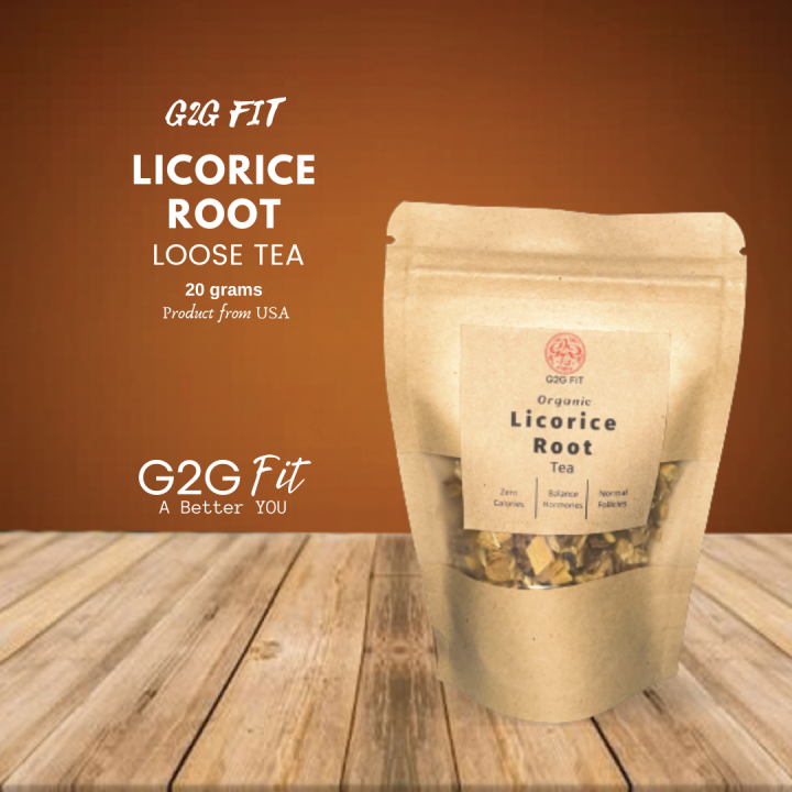 Licorice Root Tea 20g Loose Tea Small Bits for PCOS, Adrenal Support, Weight Management