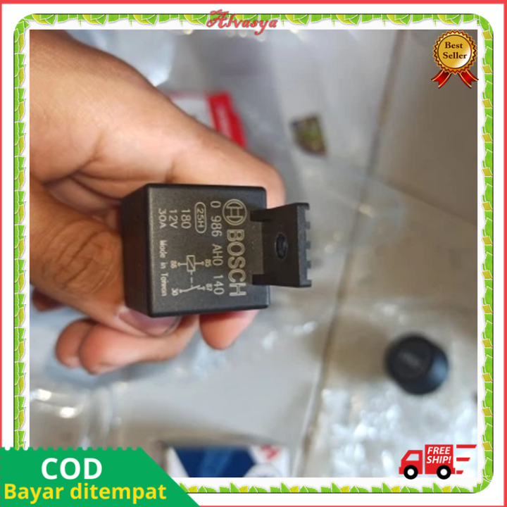 Relay Alarm Klakson BOSCH 12V 30A Original Berkualitas Relay Lampu