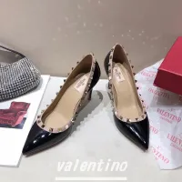 Valentino รองเท้าส้นสูง 6810 ซม. หัวแหลม เซ็กซี่ แฟชั่นสําหรับผู้หญิง