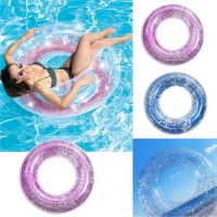 ↂ❅❃ TOSPRA Inflatable Pool Float Tube Transparent Swimming Ring Colorful Sparkling Glitters Kids Adults Float Ring