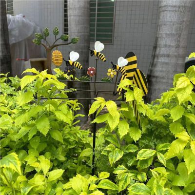 สปินเนอร์ลมผึ้งรังผึ้งกลางแจ้งสไตล์ชนบทสำหรับสนามหลังบ้านสนามหญ้าตกแต่งฟาร์ม