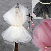 [COD] 2 meters price high density organza fabric tulle fluffy wedding dress lace